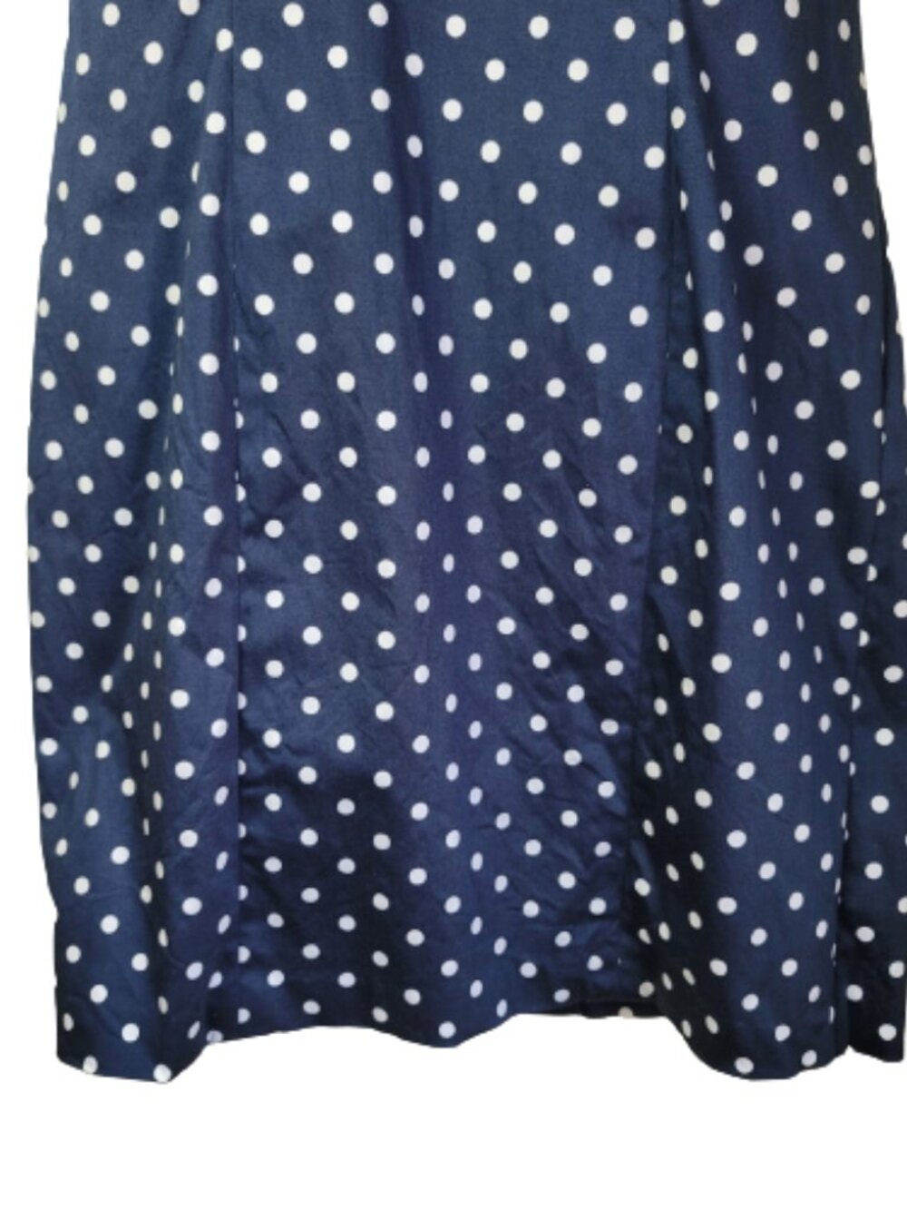 Jones New York Polka Dot Halter Dress Navy White Preppy, Retro, Dainty, Nautical - Picture 5 of 11